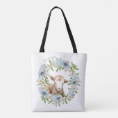 Watercolor Pasen Lam Met Naam Tote Bag (Achterkant)