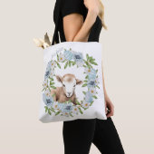 Watercolor Pasen Lam Met Naam Tote Bag (Dichtbij)