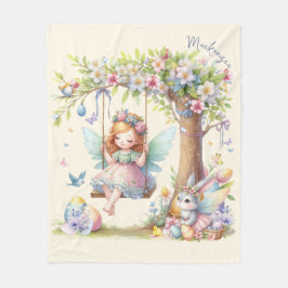 Watercolor Pasen Lente Fee Fleece Deken