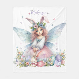 Watercolor Pasen Lente Fee Fleece Deken