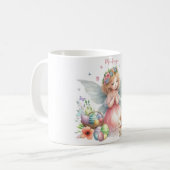 Watercolor Pasen Lente Fee Koffiemok (Voorkant links)