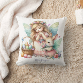 Watercolor Pasen Lente Fee Kussen