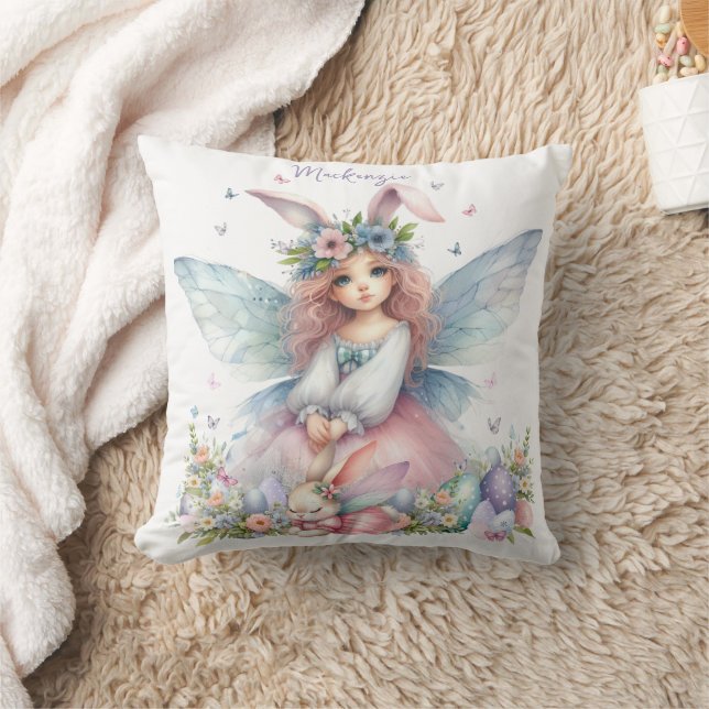 Watercolor Pasen Lente Fee Kussen (Deken)