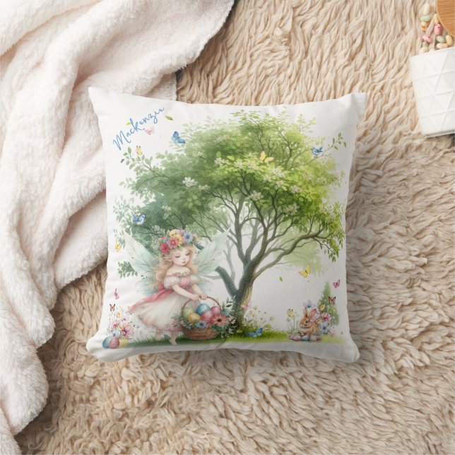 Watercolor Pasen Lente Fee Kussen (Deken)