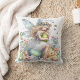 Watercolor Pasen Lente Fee Kussen