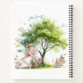 Watercolor Pasen Lente Fee Notitieboek (Achterkant)
