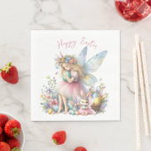 Watercolor Pasen Lente Fee Servet (Insitu)