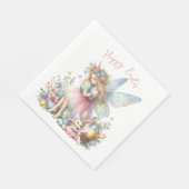 Watercolor Pasen Lente Fee Servet (Hoek)