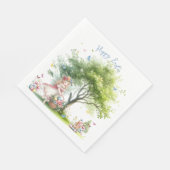 Watercolor Pasen Lente Fee Servet (Hoek)