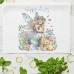 Watercolor Pasen Lente Fee Theedoek