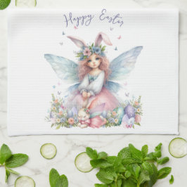 Watercolor Pasen Lente Fee Theedoek