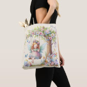 Watercolor Pasen Lente Fee Tote Bag (Dichtbij)