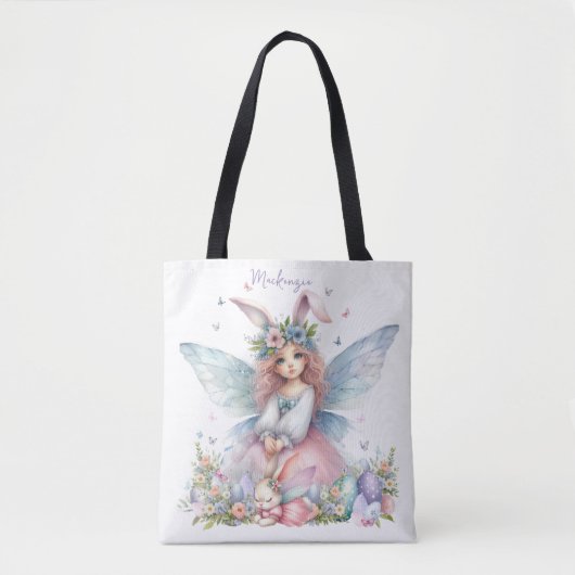 Watercolor Pasen Lente Fee Tote Bag (Voorkant)