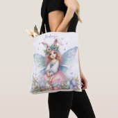 Watercolor Pasen Lente Fee Tote Bag (Dichtbij)