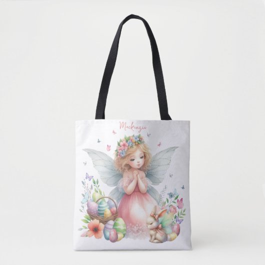 Watercolor Pasen Lente Fee Tote Bag (Voorkant)