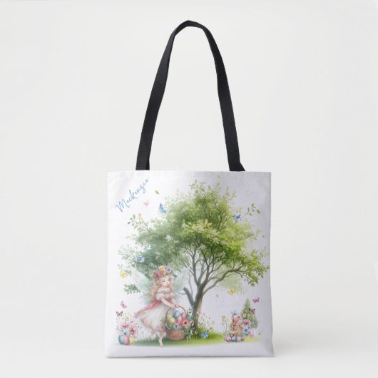 Watercolor Pasen Lente Fee Tote Bag (Voorkant)