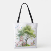 Watercolor Pasen Lente Fee Tote Bag (Achterkant)