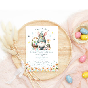 Watercolor Pasen Lieve Kabouter Feestviering Kaart