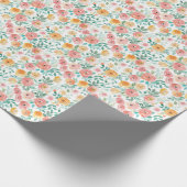 Watercolor Pastel Bloemen Cadeaupapier (Hoek)