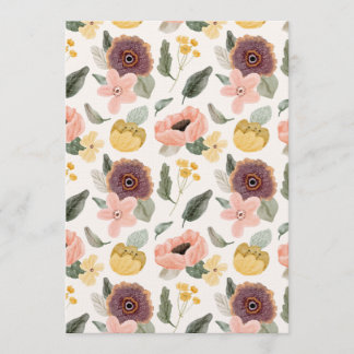 Watercolor Pastel Bloemendessin Naadloos Patroon | Kaart