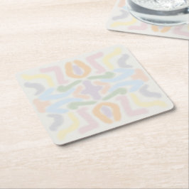 Watercolor Pastel Brushstrokes On Cloud White Kartonnen Onderzetters