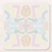 Watercolor Pastel Brushstrokes On Cloud White Kartonnen Onderzetters (Voorkant)