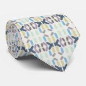 Watercolor Pastel Brushstrokes On Cloud White      Stropdas (Opgerold)