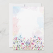 Watercolor Pastel Butterfly Birthday Invitation Kaart (Achterkant)