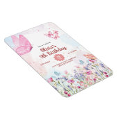 Watercolor Pastel Butterfly Birthday Invitation Magneet (Rechterzijde)