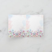 Watercolor Pastel Butterfly Folded Card Invitation (Binnen)