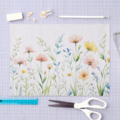 Watercolor Pastel Color Wildflowers Nature  Tissuepapier (Craft)