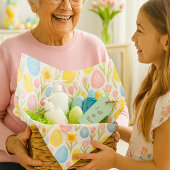 Watercolor Pastel Easter Eggs Tulip Pattern Tissuepapier