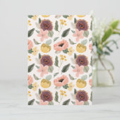 Watercolor Pastel Floral Seamless Pattern | Soft Kaart (Staand voorkant)