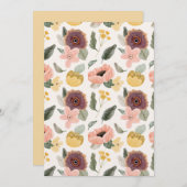 Watercolor Pastel Floral Seamless Pattern | Soft Kaart (Voorkant / Achterkant)