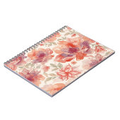 Watercolor Pastel Flowers Light Orange Notitieboek (Linkerzijde)