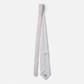 Watercolor Pastel Notenkraker Ballet Monogram Stropdas (Achterkant)
