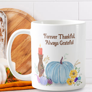 Watercolor Pastel Pompoen, Autumn Friendsgiving Koffiemok