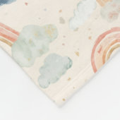 Watercolor Pastel Rainbow Nursery Throw Blanket Fleece Deken (Hoek)