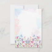 Watercolor Pastel Vlinder Uitnodiging (9x13 cm) (Achterkant)