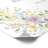Watercolor Pastel Wildflowers Wedding Welcome Poster (Hoek)