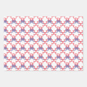 Watercolor Patriotic Bows Inpakpapier Vel (Voorkant)