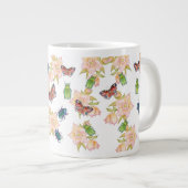 Watercolor pattern of beetles and butterflies grote koffiekop (Voorkant rechts)
