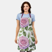 Watercolor Pattern Of Pink And Lavender Roses Schort (Gedragen)