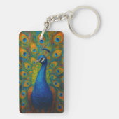 Watercolor Pauw Sleutelhanger (achterkant)