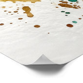 Watercolor Pauwveer Kunstwerk Poster (Hoek)