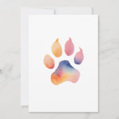 Watercolor Paw Print Background Kaart (Voorkant)