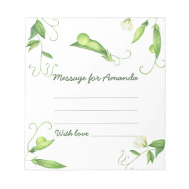 Watercolor Pea birthday time capsule message Notitieblok