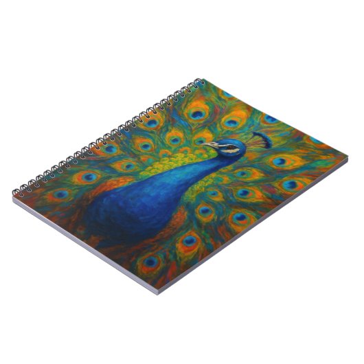 Watercolor Peacock Notitieboek (Linkerzijde)