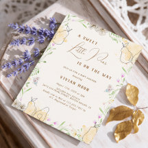 Watercolor Peer Bloem Tuin Baby Shower