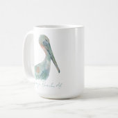 Watercolor Pelican Koffiemok (Voorkant links)